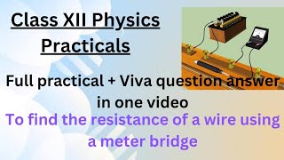 Meter Bridge experiment Class 12To find the resistance of a wire using a meter bridgeViva Question [upl. by Ogu]