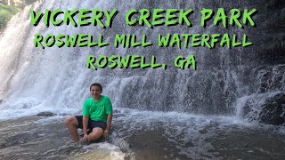 Vickery Creek Park  Roswell Mill Waterfall  Roswell Georgia [upl. by Cullin12]