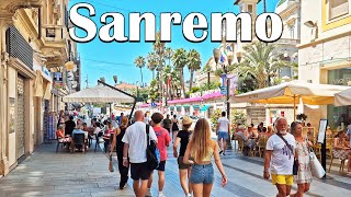 Sanremo 🇮🇹 ITALY  Walking Tour 4K  Walk in Sanremo  July 2024 [upl. by Koch]