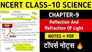 Ncert Class 10th Science ।। Chapter6 Reflections and Refraction of Light Notes ।। Physics Notes [upl. by Helas]