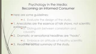 Research Methods Psychology in the Media [upl. by Noral758]