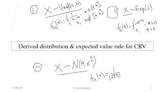 L17 Derived distribution of continuous random variables [upl. by Jennie]