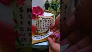 Calendar cake design 🧑‍🍳 cake cakedecorating birthdaycake trending [upl. by Elleiand]