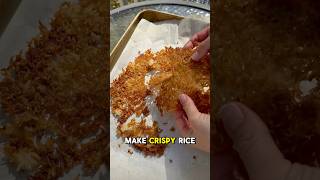 Crispy Rice 🍚  Easy Crunchy Topping Recipe [upl. by Akinor]