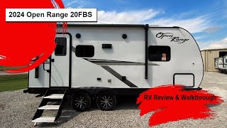 2024 Highland Ridge RV Open Range 20FBS Couples Travel Trailer Camper Walkthrough Review [upl. by Ahsenad]