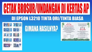 Mencetak brosurundangan dengan kertas art paper di epson l3210 tinta biasa omdea [upl. by Labors792]