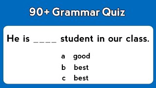 Grammar Quiz।90 English Grammar Questions। English Grammar Test [upl. by Yme]