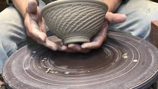 Pottery  Trimming amp Chattering a bowl [upl. by Nunnery114]