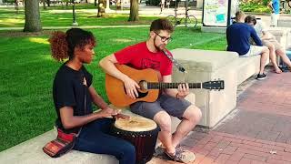 Higher Ground  Stevie Wonder  Djembe  Guitar Duet [upl. by Illyes800]