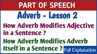 What is an Adverb  Adverb in English Grammar  Adverb ki definition examples [upl. by Kerianne]