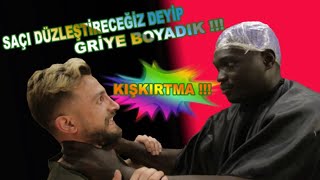 SAÇI DÜZLEŞTİRECEĞİZ DERKEN BEYAZA BOYADIK KIŞKIRTMA [upl. by Jankell]