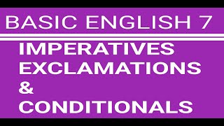 imperative exclamatory amp conditional sentences [upl. by Vasilek]