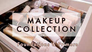 MAKEUP COLLECTION 2018  Primers amp Foundations [upl. by Annayd766]