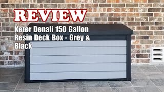 Keter Denali 150 Gallon Resin Large Deck Box Review 2024 [upl. by Eornom]