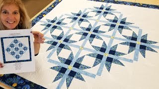 SUPER EASY CURVES  Free quotCathedral Starsquot Quilt Pattern [upl. by Alilahk]