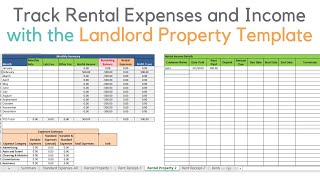 Landlord template demo Track rental property in excel [upl. by Zehc830]