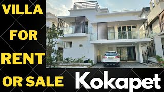 4500 SqFeet Triplex Villa For Sale or Rent In Gated Community  Hyderabad  Kokapet  350 Sqyards [upl. by Airal]