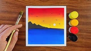 Easy Watercolour drawing  Poster colour painting  Drawing  Painting [upl. by Nitsid]