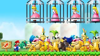 Can Mario Beat 999 Koopalings and rescue 999 Peachs amp Peachettes in New Super Mario Bros Wii [upl. by Oika]