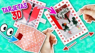 DIY 💌 TARJETAS mágicas 3D Desplegables ⬅️➡️ Manualidades Fantásticas [upl. by Gill285]