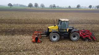 Körnermais Maisernte  Stoppelmulchen  JCB Agroland  Scheibenegge Muchen  Deutz Mähdrescher [upl. by Olfe]