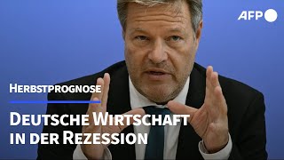 Herbstprognose Deutsche Wirtschaft 2024 in der Rezession  AFP [upl. by Cohette770]