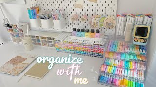 desk makeover 🪴  minimalist setup aesthetic desk organization ikea haul 🌷 [upl. by Soule355]