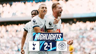 TOTTENHAM HOTSPUR 21 SHEFFIELD UNITED  PREMIER LEAGUE HIGHLIGHTS  RICHARLISON amp KULUSEVSKI [upl. by Yssirk]