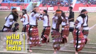 Cheraw dance of Mizoram performed in Delhi [upl. by Osrit]