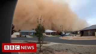 Massive dust storm engulfs Australian city  BBC News [upl. by Sinnaoi]