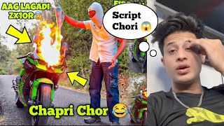 Aalyan Vlogs Zx10r Chori Scripted Failed 😂  Aalyan Chapri aalyanvlogs newvlog [upl. by Tut]