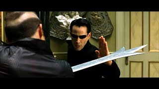 Matrix Chateau Fight  Neo vs Merovingian  The Matrix Reloaded [upl. by Ahsien956]