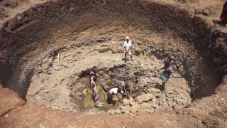 New open well construction under MGNREGS MahammadapurV Nawabpet M  VikarabadD [upl. by Anibor]