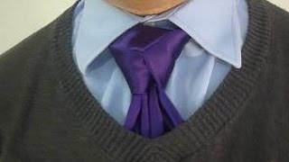 How to Tie The Merovingian StyleTrinity Necktie Knot [upl. by Mialliw]