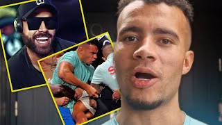 I WILL END HIM HSTIKKYTOKKY REACTS TO CRAZY BRAWL  CALLS OUT JAKE PAUL amp Zherka [upl. by Ahsoyem]