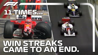 11 Times F1 Winning Streaks Ended [upl. by Carolynne607]