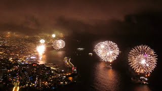 Madeira Funchal New Years Eve 2223 Drone View 4K UHD [upl. by Anasor]