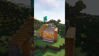 Je BUILD un VILLAGE typique de MINECRAFT minecraftbuild minecraftshorts minecraftaventure build [upl. by Anatol]