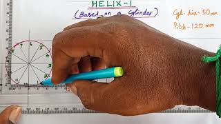 Helix on cylinder in Tamil [upl. by Yrot]