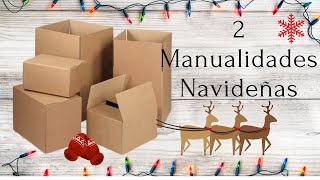 MANUALIDADES NAVIDEÑAS CON CAJAS DE CARTON  MANUALIDADES NAVIDEÑAS DE CARTON [upl. by Rior]