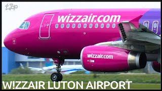 Low Cost Luton Airport  Wizz air EasyJet Ryanair First Choice Monarch Flybe HD High Definition [upl. by Ahsiekit]