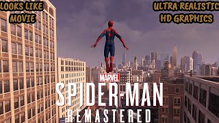 MARVEL SPIDER MAN REMASTERED PC SWING CLIP  ULTRA REALISTIC HD GRAPHICS [upl. by Euqimod]