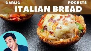 Cheese Garlic bread pockets Italian Garlic bread recipe  Snacks for Kids Pizza Pockets Shorts [upl. by Ltney]