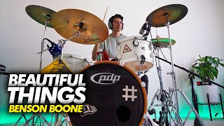 BEAUTIFUL THINGS  Benson Boone DRUM COVER [upl. by Cacilia]