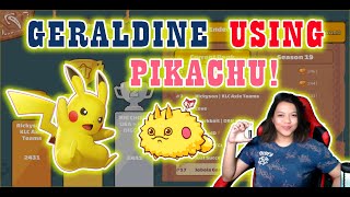 GERALDINE USING PIKACHU AGAINST TOP META TEAMS  AXIE INFINITY [upl. by Noelani]