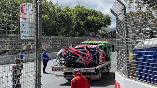 Jaxon Evans massive crash Adelaide 500 2024 turn 8 [upl. by Demetrius]