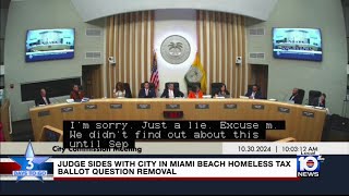 Judge sides with Miami Beach homeless tax ballot question removal [upl. by Roanna]