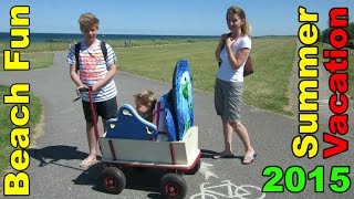 Sommerferien 2015 Vlog Sommerferien Strandspaß Baeach Fun Kanal für Kinder Kinderkanal [upl. by Nalyad]