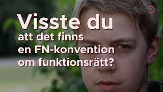 Visste du att det finns en FNkonvention om funktionsrätt [upl. by Namhar]