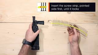 QuikDrive  User Guide How to insert and remove collated screw strip [upl. by Akirdnuhs]